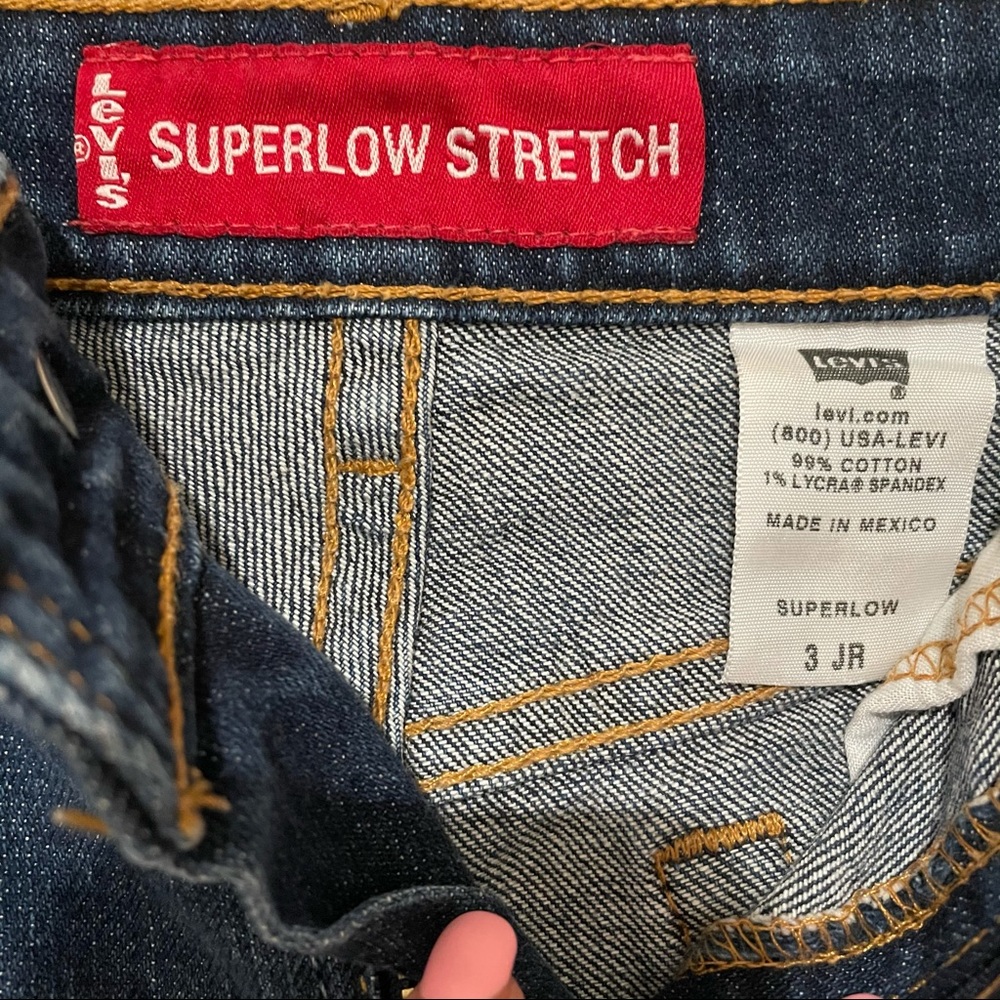 Levi’s jeans denim shorts 3 JR 27 - Picture 2 of 3
